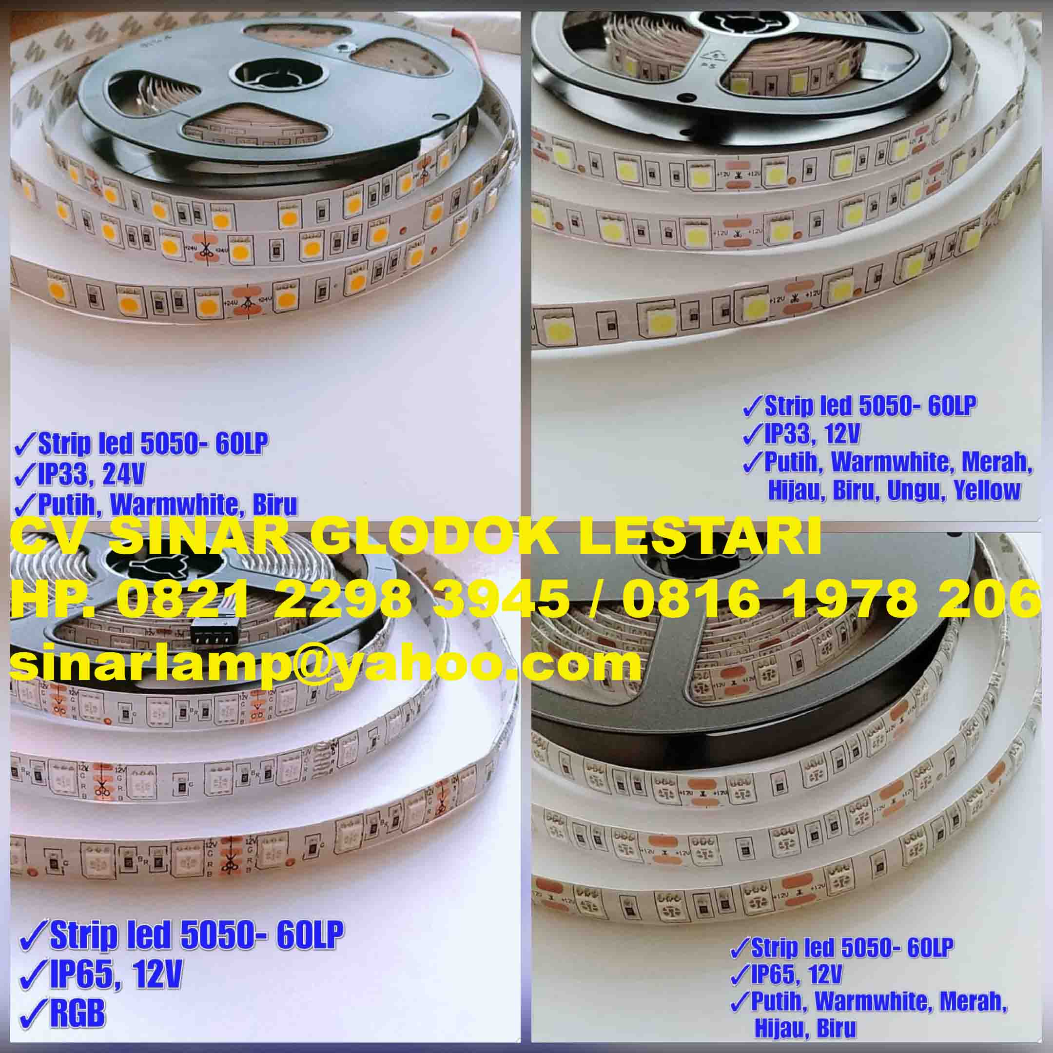 Lampu LED Strip 24 Volt dan 12 Volt